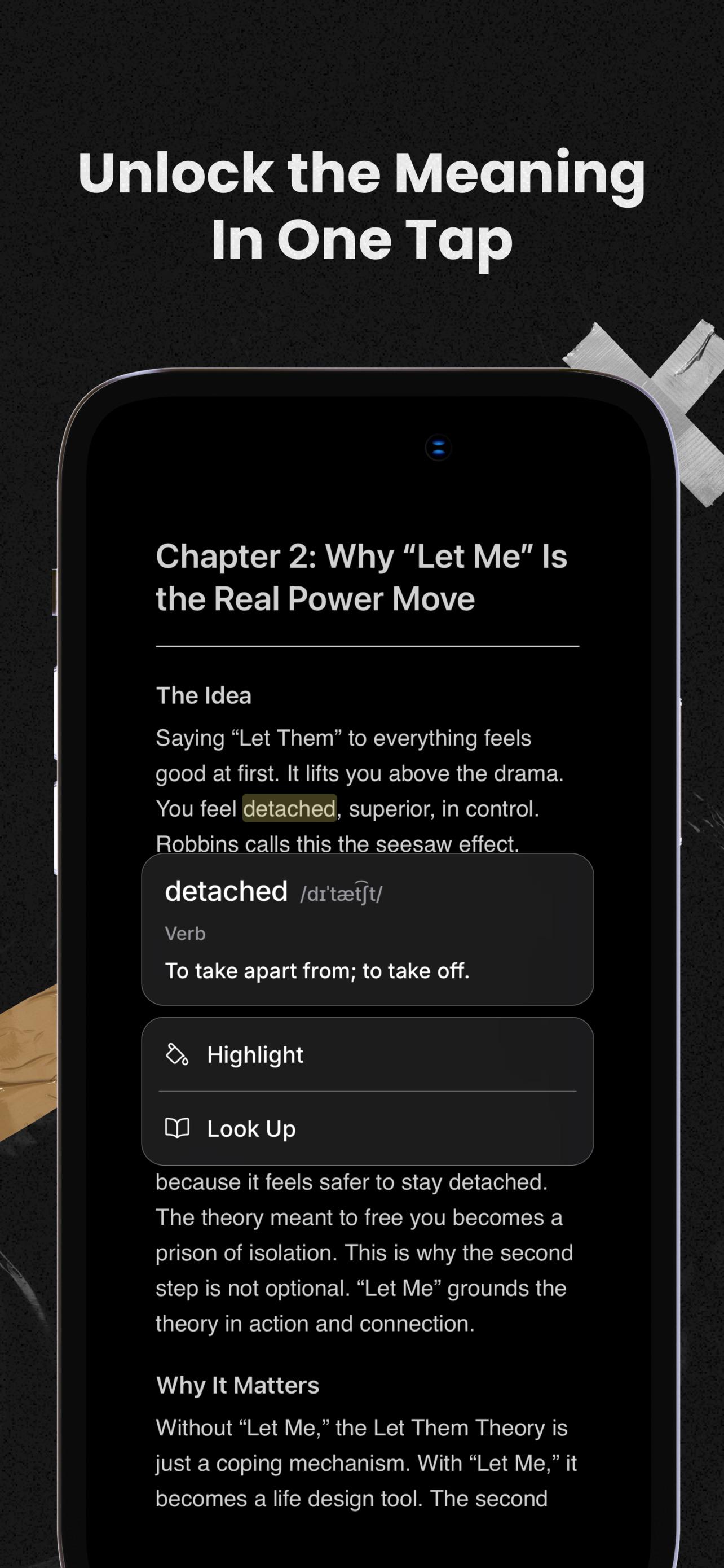 MinuteRead tap-to-define feature while reading