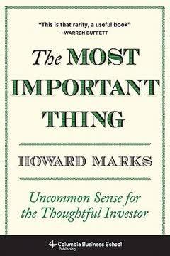 The Most Important Thing book cover