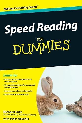 Speed Reading For Dummies book cover