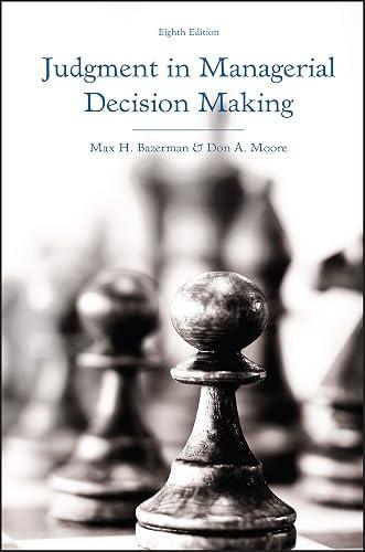 Judgment In Managerial Decision Making book cover