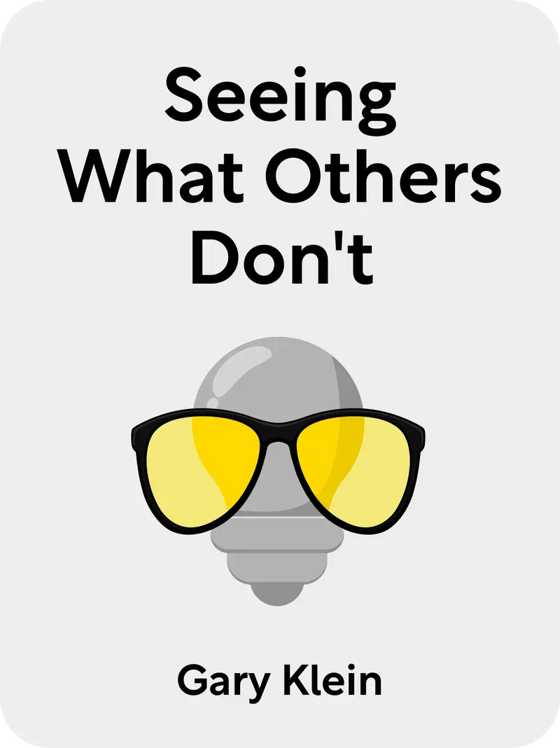 Seeing What Others Don't book cover