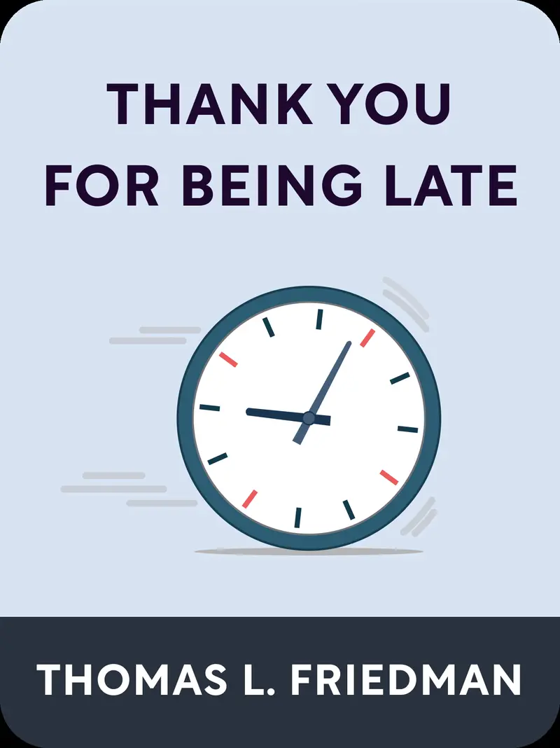 Thank You For Being Late book cover