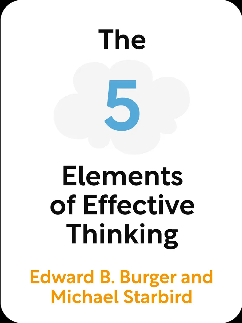 The 5 Elements of Effective Thinking book cover