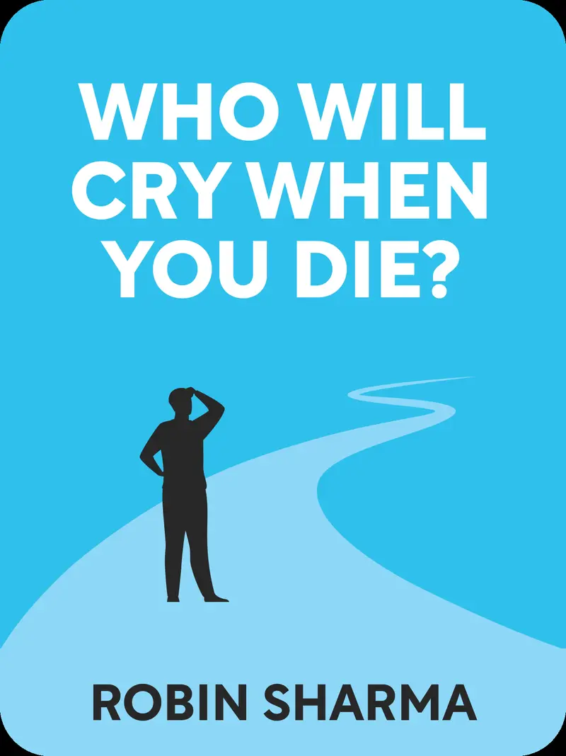 Who Will Cry When You Die? book cover