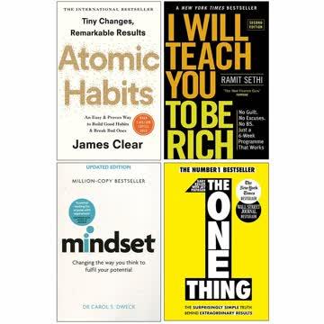 Atomic Habits / I Will Teach You To Be Rich / Mindset / The One Thing book cover