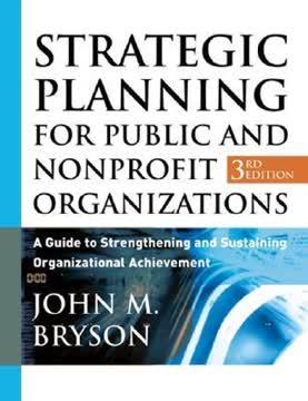 Strategic Planning for Public and Nonprofit Organizations book cover