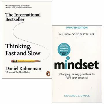 Thinking, Fast and Slow By Daniel Kahneman & Mindset - Updated Edition book cover